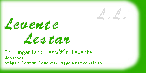 levente lestar business card